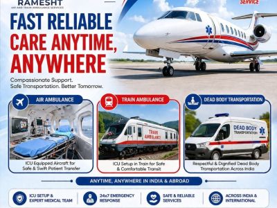 Need Fast Air and Train Ambulance Services in Patna? Choose Ramesht