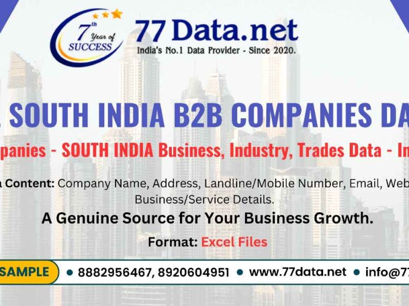 Get List of 2 Lac+ Companies in All South India with Free Sample