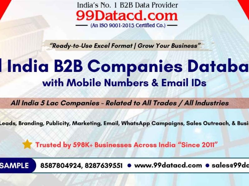 Get 5 Lac+ India Companies List- Verified and Ready to Use
