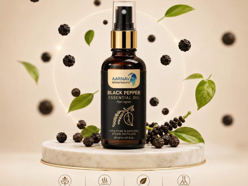 Black Pepper Essential Oil Manufacturer & Bulk Supplier | Aarnav Global Exports