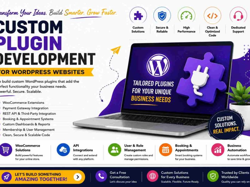 Custom Plugin Development Services for WordPress Websites to Boost Performance and Business Growth