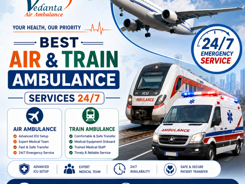 Choose Vedanta Air Ambulance Service in Guwahati with Medical Assistance
