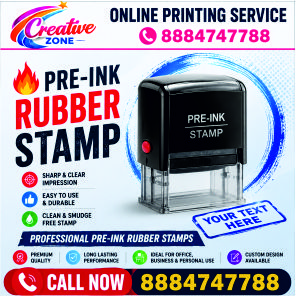 Rubber Stamp | Business Stamps | Get Your Rubber Stamp Today | Creative Zone | 501