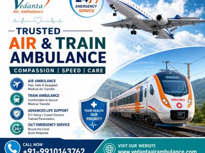 Avail Vedanta Air Ambulance Services in Kolkata – Safe and Comfortable Medical Transfer