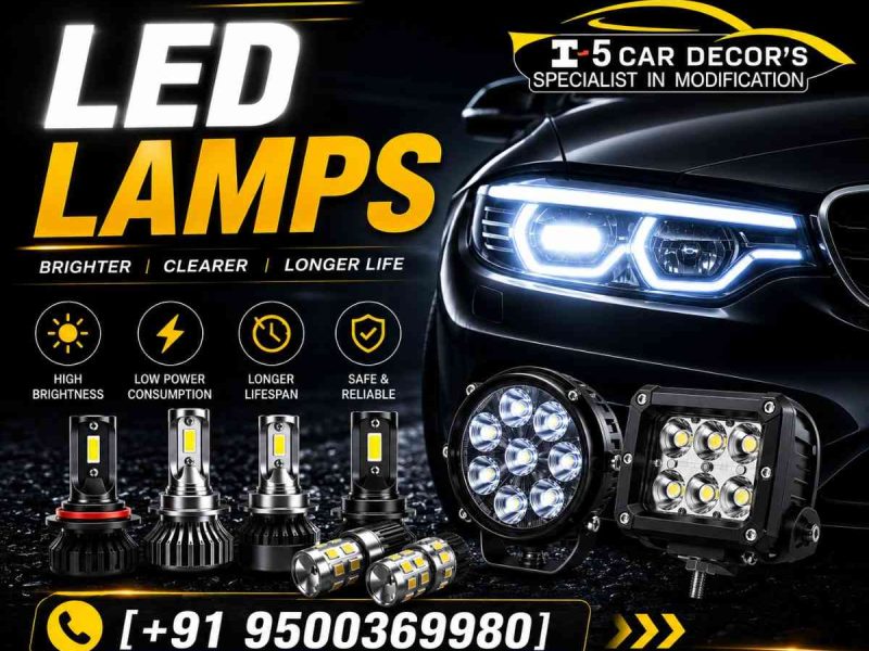 Top-Quality LED Lamps for Vehicles in Coimbatore | i5 Car Decors