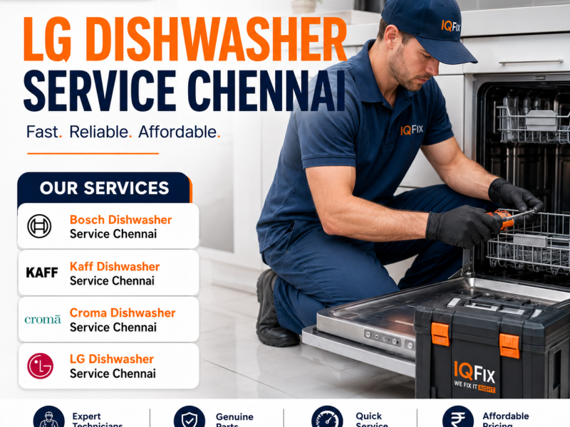 LG, Kaff & Croma Dishwasher Service Chennai | IQFix