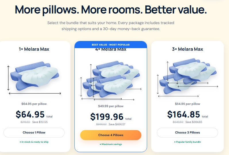 Melara Max Pillow Review – Reduce Neck Pain & Sleep More Comfortably