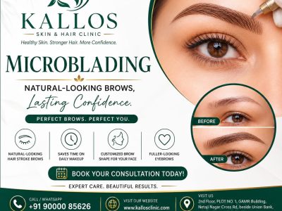 Microblading in Hyderabad | Natural-Looking Eyebrows at Kallos Skin & Hair Clinic