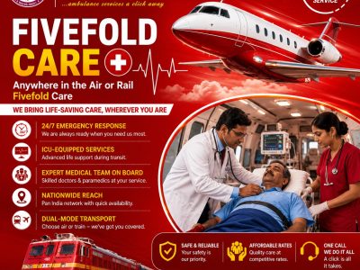 Panchmukhi Best Patient Shifting Ambulance in Ranchi- Specialized rail ambulance with exceptional features