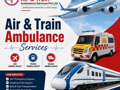Panchmukhi Hi tech Train Ambulance in Lucknow- Medical Transport with Top Notch Amenities