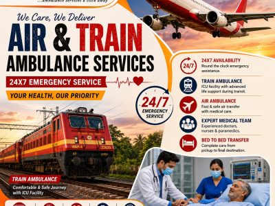 Panchmukhi Low Cost Train Ambulance in Delhi- Receive Specialized Emergency Rail Care