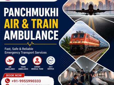 Panchmukhi Low Cost Train Ambulance in Delhi- Expert Medical team to guide you
