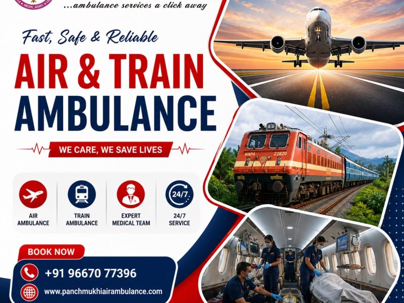 Panchmukhi Train Ambulance in Patna- Convenient Long-Distance Patient transfer