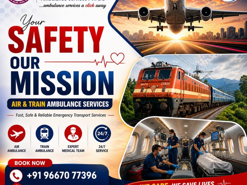 Panchmukhi Train Ambulance in Kolkata - Continuous Medical Supervision
