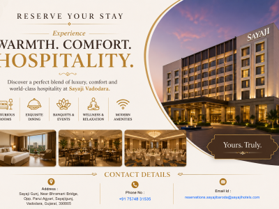 Discover Luxury, Comfort and Memorable Experiences at Sayaji Vadodara