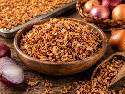 Crispy Fried Onion Manufacturer in India | Optimum Foods