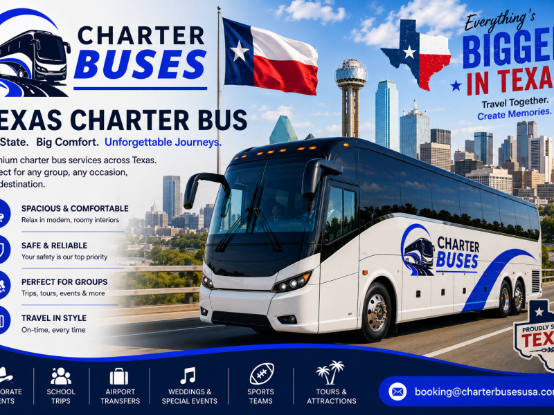 Texas Charter Bus Rental with Best Travel Services