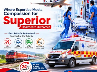 Panchmukhi Train Ambulance in Jamshedpur- Bed-to-Bed Transfer with continuous care