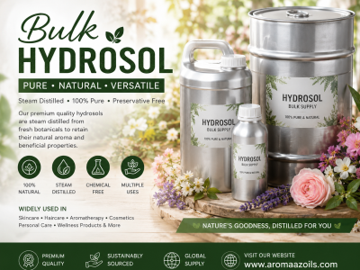 Bulk Hydrosol Supplier and manufacturer | Aromaaz Oils