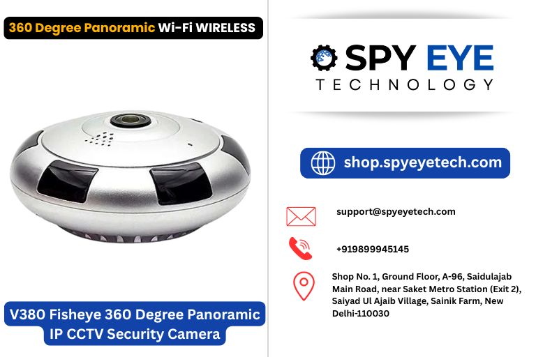 Spy Camera Dealers in Ghaziabad for V380 Fisheye Wireless WiFi IP CCTV Camera