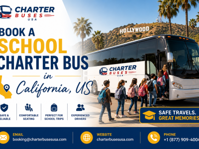 Reserved The Best School Charter Bus in California, US