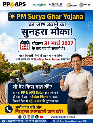 Top solar panel company in indore | pp and aps solar