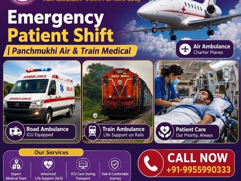 Panchmukhi ICU Air Ambulance in Mumbai - Rapid Medical Evacuation with caution