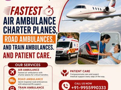 Panchmukhi Air Ambulance from Delhi - Advanced Life Supported Ambulances
