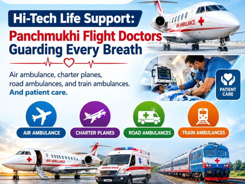 Panchmukhi Air Ambulance Services from Kolkata- well coordinated medical transport