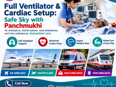 Panchmukhi Hi Tech Air Ambulance in Chennai – Receive Well Supervised Medical Transfer
