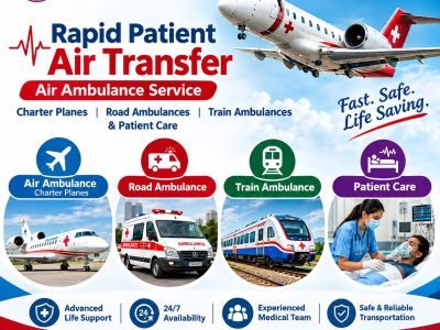 Panchmukhi ICU Air Ambulance from Kolkata- medically fitted and well sanitized ambulance