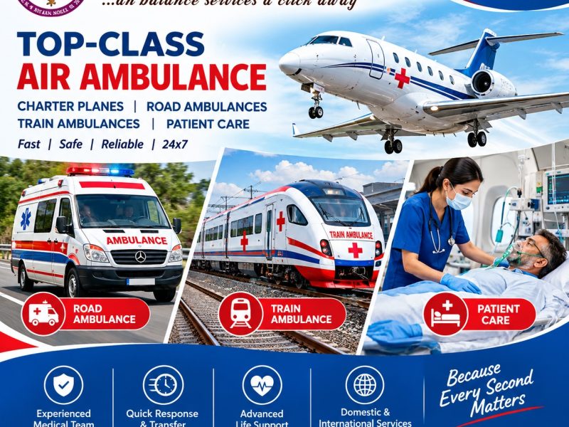 Panchmukhi Air Ambulance Services in Kolkata- guarantees the stability of patients in transit
