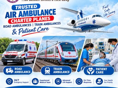 Panchmukhi Emergency Air Ambulance from Thiruvananthapuram- high risk patients are shifted comfortably