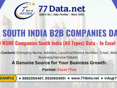 Get List of 73000+ MSME Companies in All South India with Free Sample