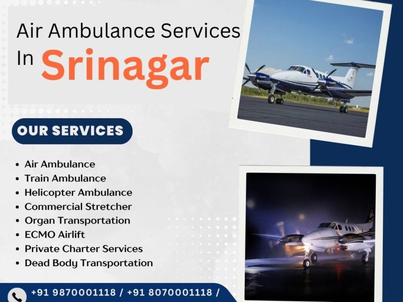Professional Air Medical Transportation for Srinagar Patients