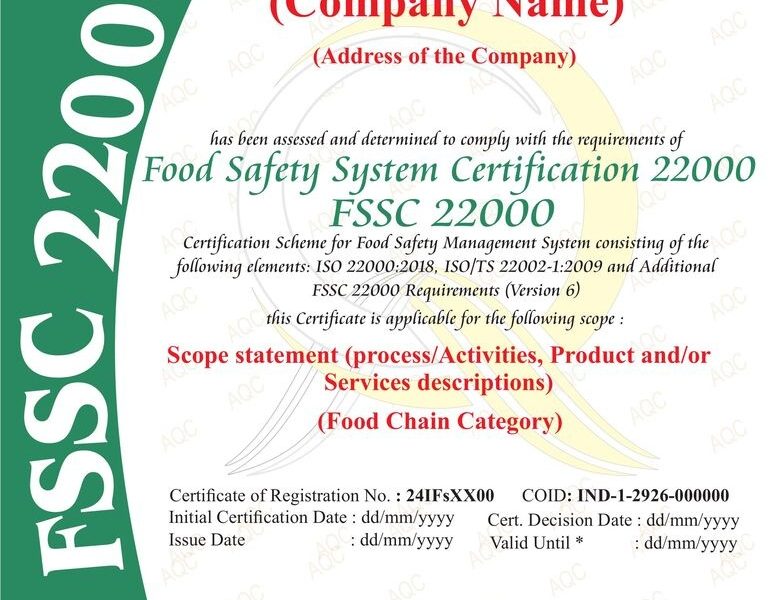 FSSC 22000 Certification for Meeting Food Safety Requirements and Standards