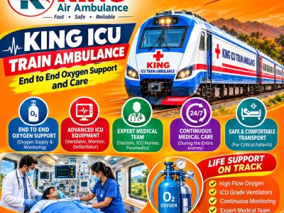 King ICU Train Ambulance in Mumbai- Shifting patients with Oxygen Support