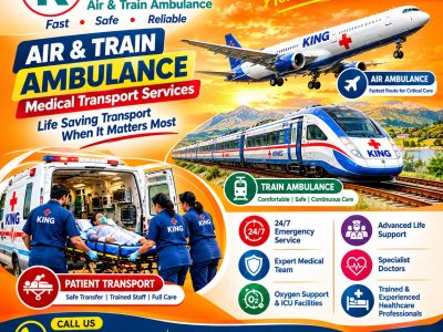 King Train Ambulance in Jamshedpur- for Patients Requiring Specialized Treatment