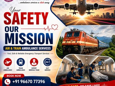 Panchmukhi Train Ambulance in Patna- Interstate Medical Train Service