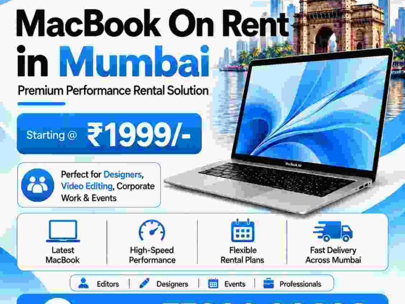 Rent a macbook on start at rs.1999/- Mumbai Vashi, Navimumbai