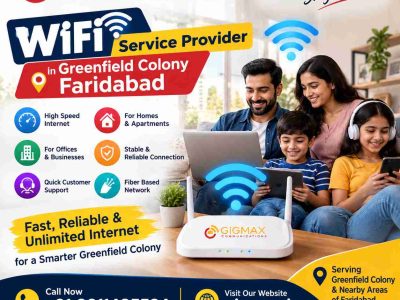 WiFi Service Provider in Greenfield Colony Faridabad | Gigmax