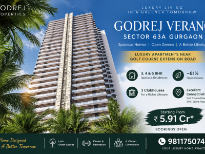 Godrej Verano Sector 63A Gurgaon-Luxury 3, 4 & 5 BHK Apartments