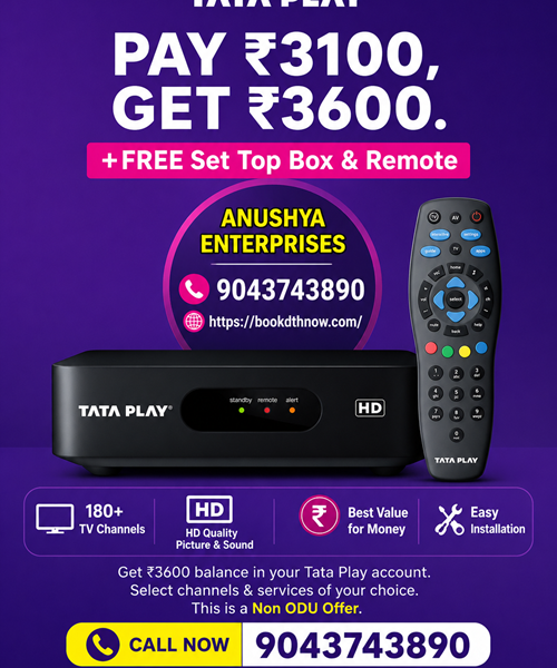 Tata Play New DTH Connection Offers in Ulundurpet | 9043743890