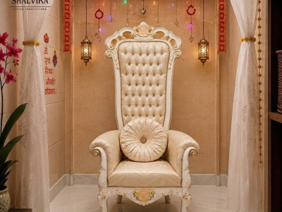 Guruji Chair – Handcrafted Wooden Chair for Satsang