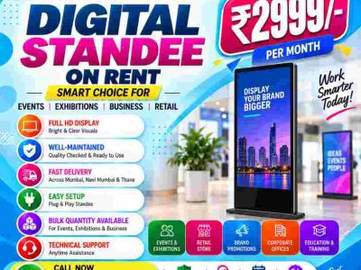 Standee on rent at Rs 2999/- Mumbai, Vashi, Navimumbai